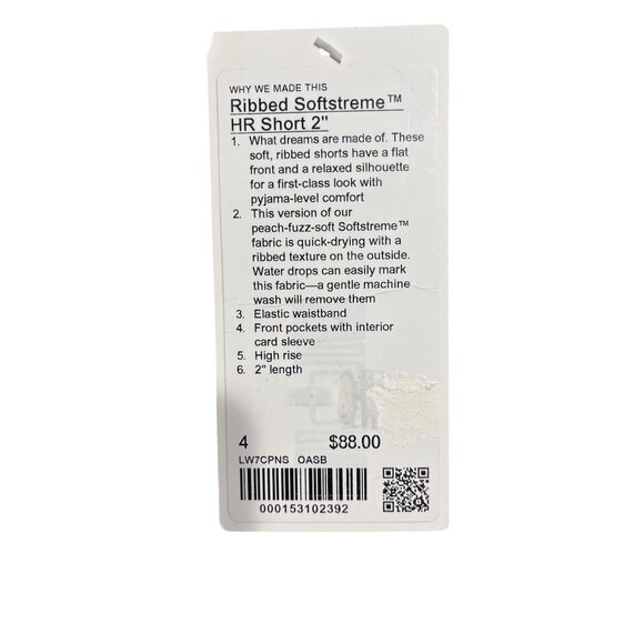 Lululemon Ribbed Softstreme Tank & Shorts Set Oasis Blue Size S Relaxed Fit - Picture 5 of 6